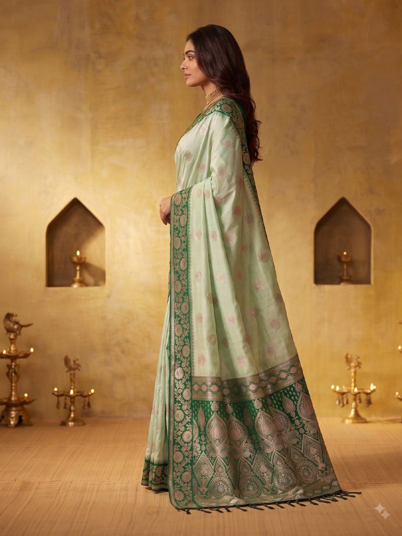 Geetanjali By Ast Silk Blend With Rich Zari Work Saree